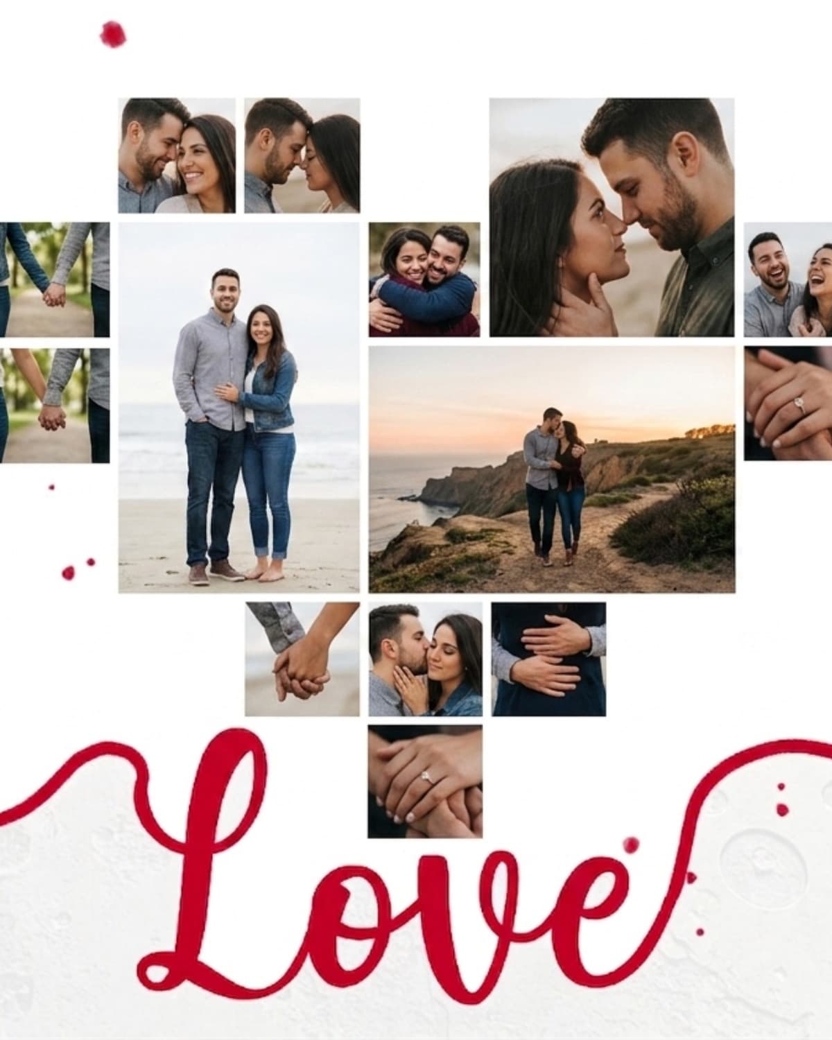 LOVELY HEARTIN COLLAGE 12X8